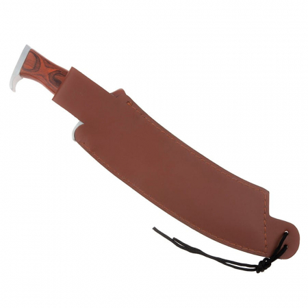 Maceta de vanatoare IdeallStore®, Last Blood, 40 cm, otel inoxidabil, maro, teaca piele inclusa [8]