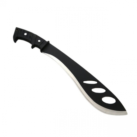 Maceta de vanatoare IdeallStore®, Last Resort, 42.5 cm, otel inoxidabil, negru, teaca inclusa [3]