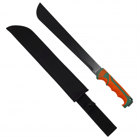 Sabii & Macete - Maceta de vanatoare IdeallStore®, Latin Pride, 53 cm, otel inoxidabil, neagra, teaca inclusa