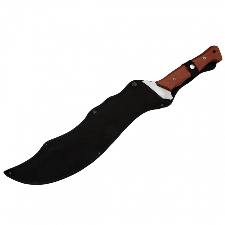 Maceta de vanatoare Ideallstore®, Oriental Blade, otel inoxidabil, 58 cm, maro [4]