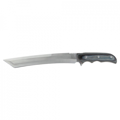 Maceta de vanatoare IdeallStore®, Seax Blade, 45 cm, otel inoxidabil, gri, teaca piele inclusa [3]
