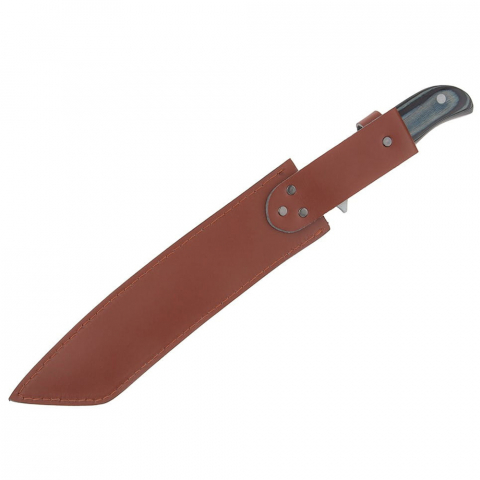 Maceta de vanatoare IdeallStore®, Seax Blade, 45 cm, otel inoxidabil, gri, teaca piele inclusa [8]