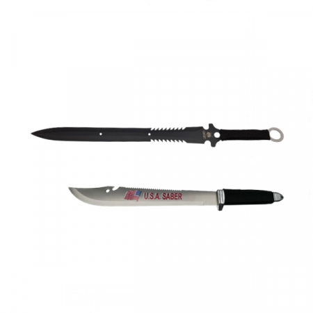 Sabii & Macete - Maceta de vanatoare IdeallStore®, USA Freeknife, negru, 45.5 cm, teaca inclusa