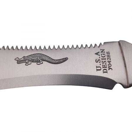 Maceta de vanatoare, USA Croc, otel inoxidabil, argintie, 47 cm [4]