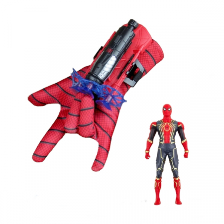 Costume spiderman - Manusa cu ventuze si figurina Spiderman, IdeallStore®, rosu