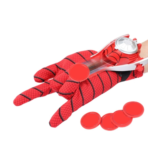 Mănușă Spiderman cu lansator de discuri pentru copii, DEPOX®, rosu [4]