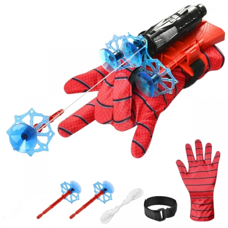 Manusa Spiderman cu ventuze,sfoara si lansator, IdeallStore®, rosu [1]