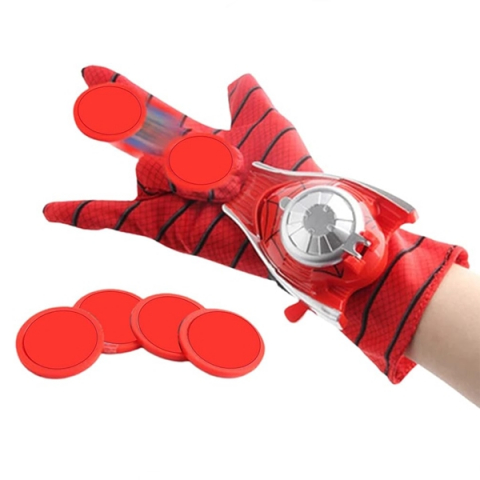 Manusa Spiderman IdeallStore® pentru copii, cu discuri, Power Spider, marime universala, rosu [4]