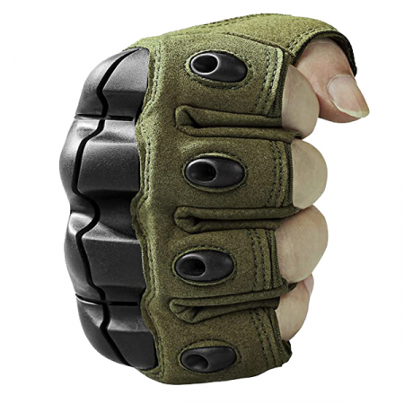 Manusi tactice militare IdeallStore®, Total Survivor, protectii articulate, nylon, kaki, XL [3]