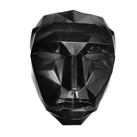 Costume Halloween copii - Masca de plastic, Jocul Calamarului, plastic, negru