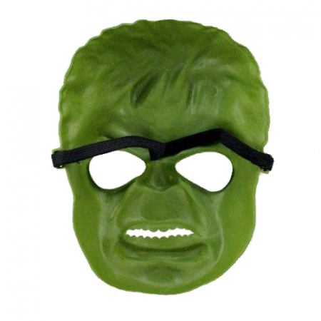 Masca pentru copii IdeallStore®, Incredible Hulk, plastic, verde, prindere elastic, marime universala [2]
