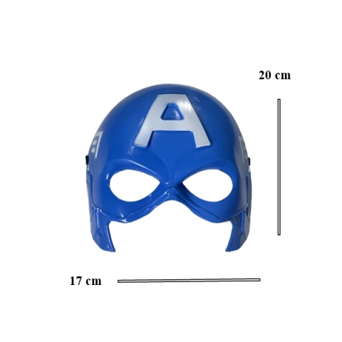 Masca plastic Capitan America, 22x17, albastru, carnaval, universala [1]