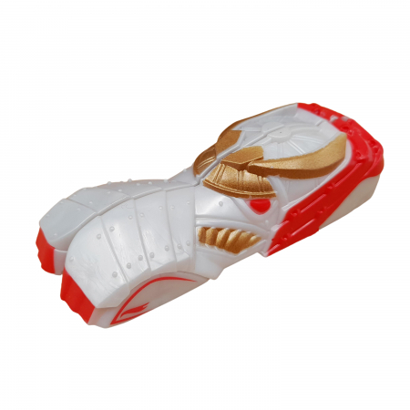 Figurine si masinute duble - Masinuta dubla IdeallStore®, Split Speeders, Samurai Wind, plastic, cu magnet, 9.5 cm, alb