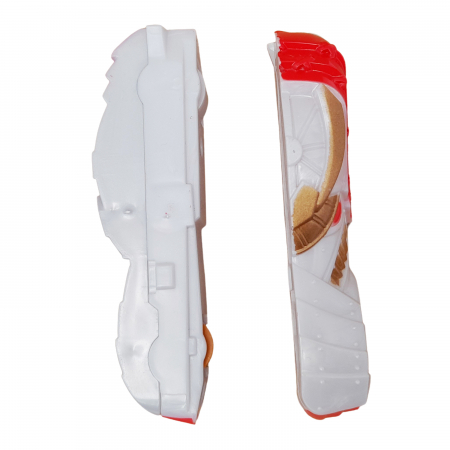 Masinuta dubla IdeallStore®, Split Speeders, Samurai Wind, plastic, cu magnet, 9.5 cm, alb [5]