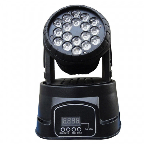 Echipamente petrecere - Moving head IdeallStore®, Party Energy, jocuri de lumini, 70W, 18 leduri, negru