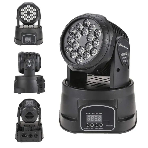 Moving head IdeallStore®, Party Energy, jocuri de lumini, 70W, 18 leduri, negru [1]