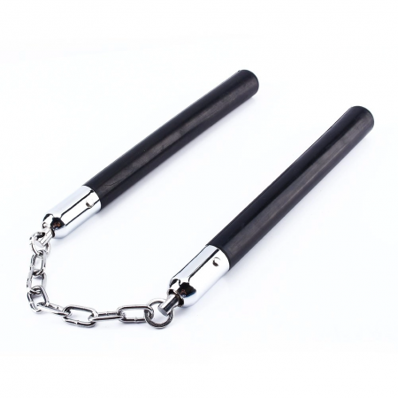 Nunceag / nunchucku, lemn, 31 cm, negru [3]