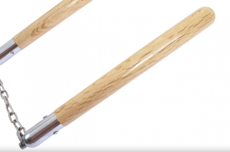 Nunceag / nunchucku, lemn, 31 cm, bej [2]