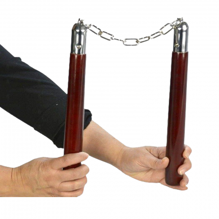 Nunceag / nunchucku, lemn, 31 cm, maro [4]