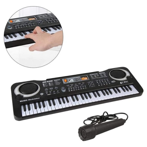 Orga electronica copii, 61 clape,instrument multifunctional, microfon inclus [4]