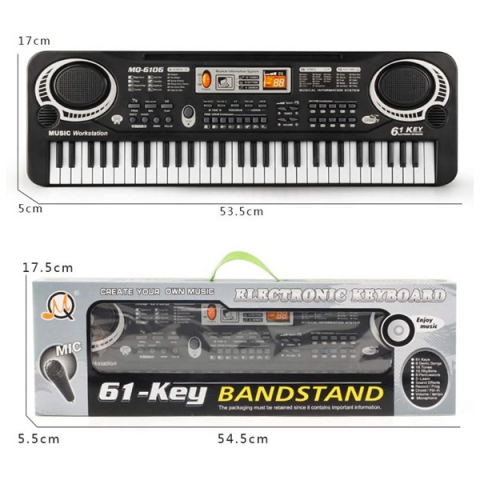 Orga electronica copii, 61 clape,instrument multifunctional, microfon inclus [3]
