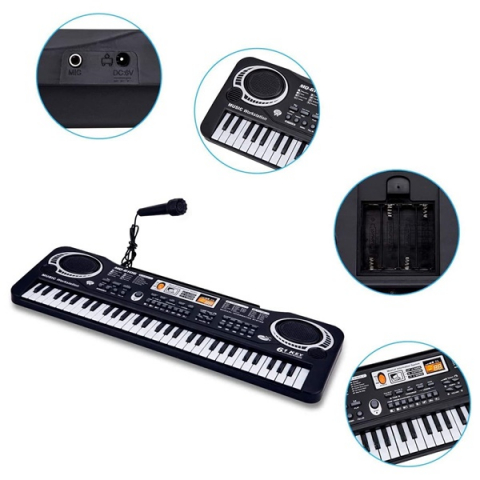 Orga electronica copii, 61 clape,instrument multifunctional, microfon inclus [2]