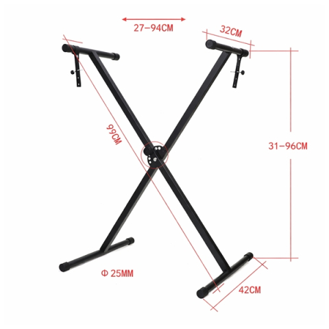 Orga electronica  si stativ DEPOX®, intrare USB, mini-microfon, suport partitura inclus, argintiu [11]