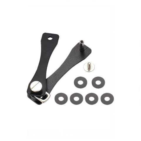 Pachet doua organizatoare chei, Compact Flex, tip breloc, ajustabil, Aluminiu, Negru [2]