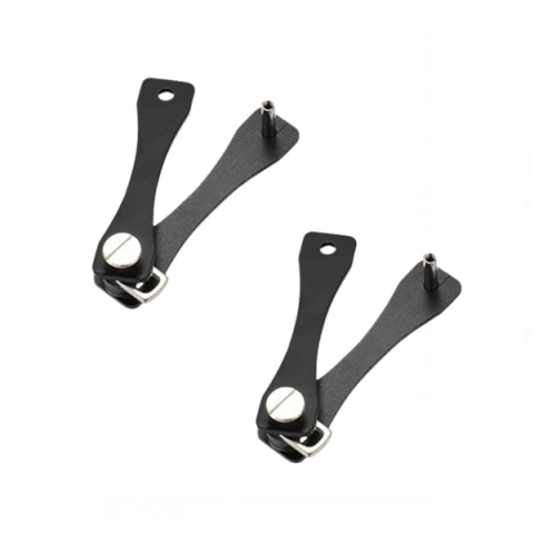 Brelocuri - Pachet doua organizatoare chei, Compact Flex, tip breloc, ajustabil, Aluminiu, Negru