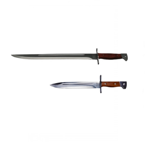 SPORT & TIMP LIBER - Pachet Cutit si Maceta, AK-47, otel inoxidabil, 31 cm, teaca inclusa