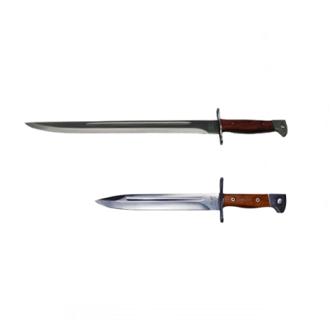 SPORT & TIMP LIBER - Pachet Cutit si Maceta vanatoare, model AK, otel inoxidabil, 61 cm, argintiu