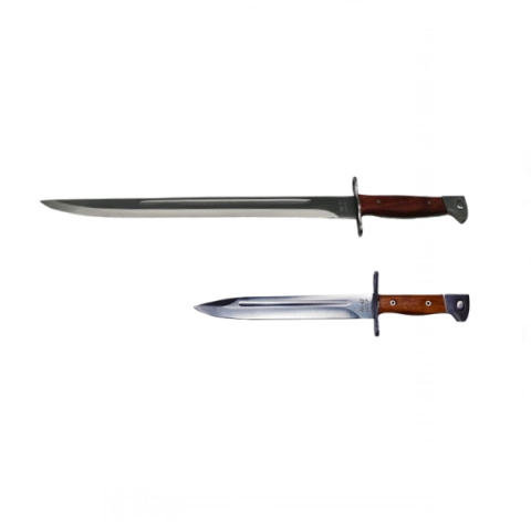 Sabii & Macete - Pachet Cutit tip baioneta si Maceta, AK-47,camping si vanatoare, 28 cm, husa inclusa