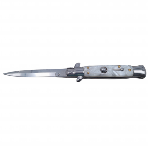 Pachet doua bricege automate, lamă stiletto, 23 cm, albastru/argintiu [8]