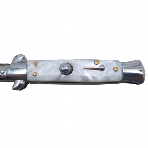Pachet doua bricege automate, lamă stiletto, 23 cm, albastru/argintiu [10]