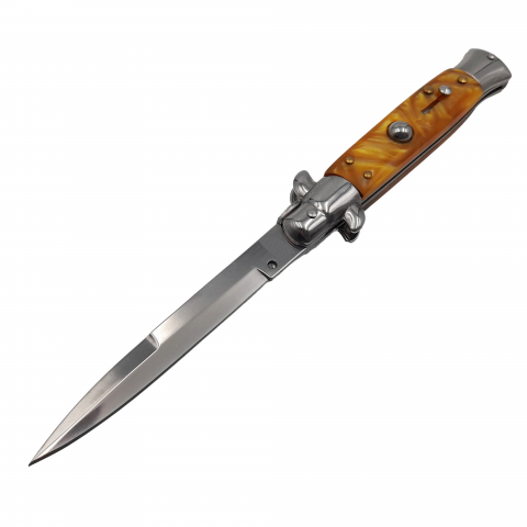 Pachet doua bricege automate, lamă stiletto, 23 cm, albastru/maro [9]