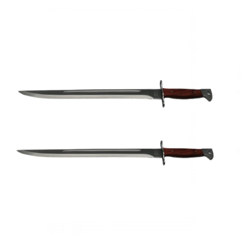 Sabii & Macete - Pachet doua macete vanatoare, model AK, otel inoxidabil, 61 cm, argintiu