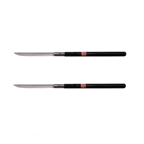 Sabii & Macete - Pachet doua Sabii de vanatoare  Shaolin Master, model baston, 55 cm, negru, teaca inclusa