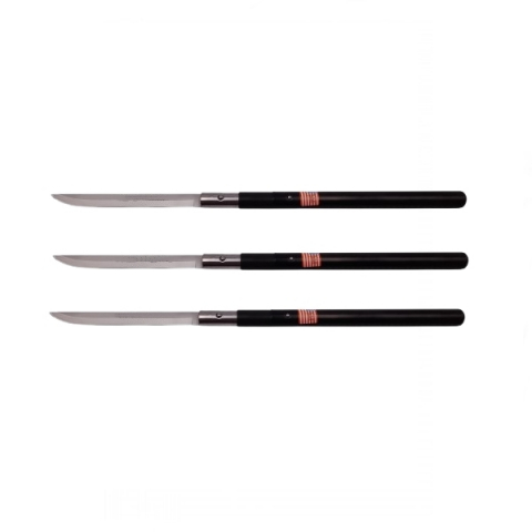 SPORT & TIMP LIBER - Pachet Trei Sabii de Vânătoare Shaolin Master, Model Baston, 55 cm, Negru, Teacă Inclusă