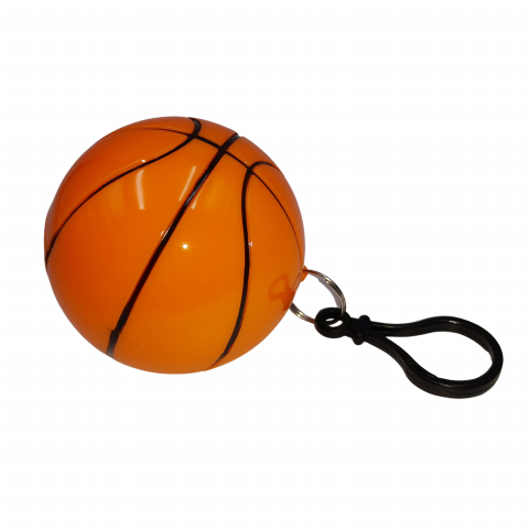 SPORT & TIMP LIBER - Pelerina de ploaie IdeallStore®, Poncho Basketball, one size, plastic, portocaliu