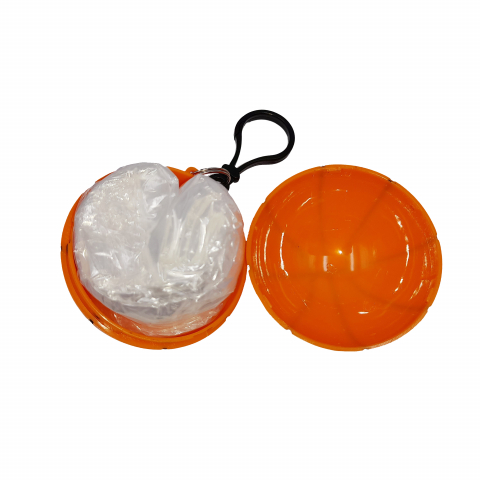 Pelerina de ploaie IdeallStore®, Poncho Basketball, one size, plastic, portocaliu [3]