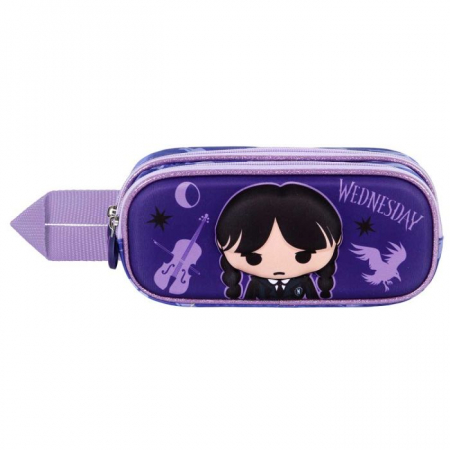 Penar 3D Wednesday Chibi, IdeallStore®, 2 compartimente, 22x9.5x8 cm [1]