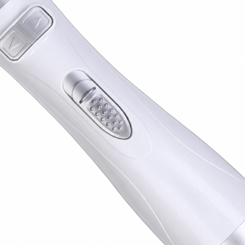Perie Rotativă de Păr DEPOX®, 1000W, 2 Perii Interschimbabile 38/50 mm, Înveliș Ceramic, 3 Trepte de Temperatură, 2 Viteze, Rotație Automată Stânga/Dreapta, Alb/Argintiu [2]