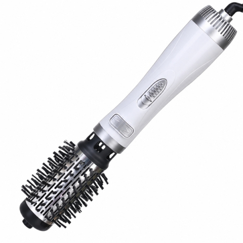 Perie Rotativă de Păr DEPOX®, 1000W, 2 Perii Interschimbabile 38/50 mm, Înveliș Ceramic, 3 Trepte de Temperatură, 2 Viteze, Rotație Automată Stânga/Dreapta, Alb/Argintiu [4]