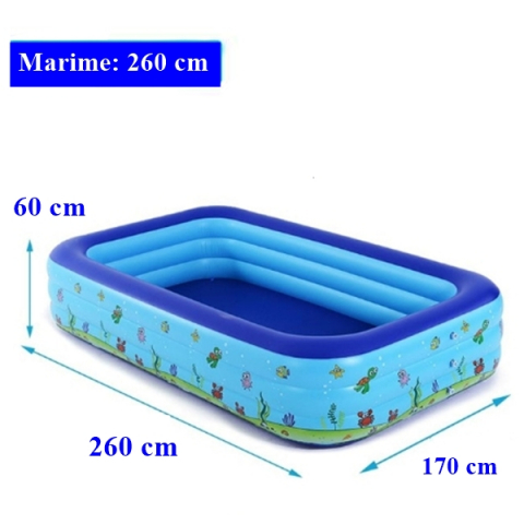 Piscina gonflabila copii dreptunghiulara, 260 x 170 x 60 cm [1]