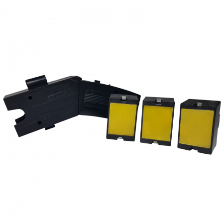 Electrosoc - Pistol taser cu electrosoc, 3 rezerve, toc cadou