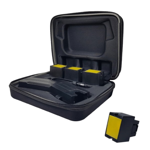 Electrosoc - Pistol taser cu electrosoc, 4 rezerve, toc inclus