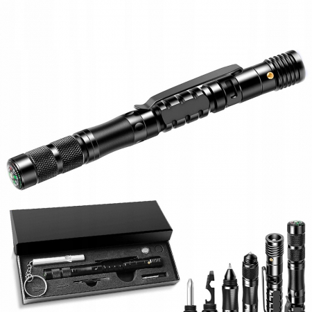 Pix tactic IdeallStore®, Comando Specialist, multifunctional, aluminiu, 13.5 cm, negru [2]