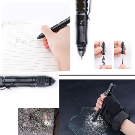 Pix tactic IdeallStore®, Comando Specialist, multifunctional, aluminiu, 13.5 cm, negru [7]