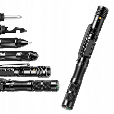 Pix tactic IdeallStore®, Comando Specialist, multifunctional, aluminiu, 13.5 cm, negru [4]