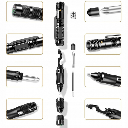 Pix tactic IdeallStore®, Comando Specialist, multifunctional, aluminiu, 13.5 cm, negru [5]